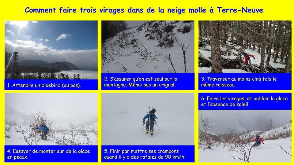 Comment faire trois virages dans de la neige molle è Terre-Neuve