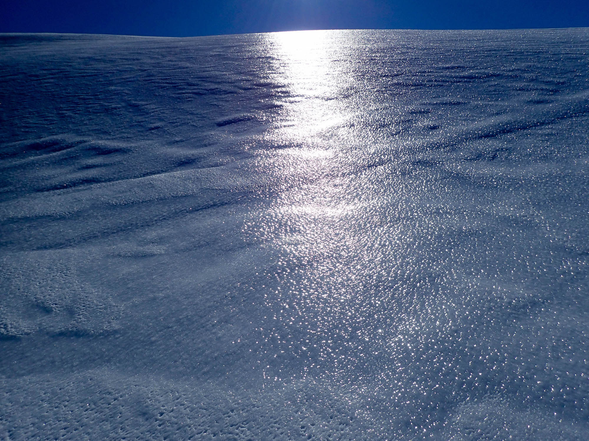 Croûte de verglas sur neige