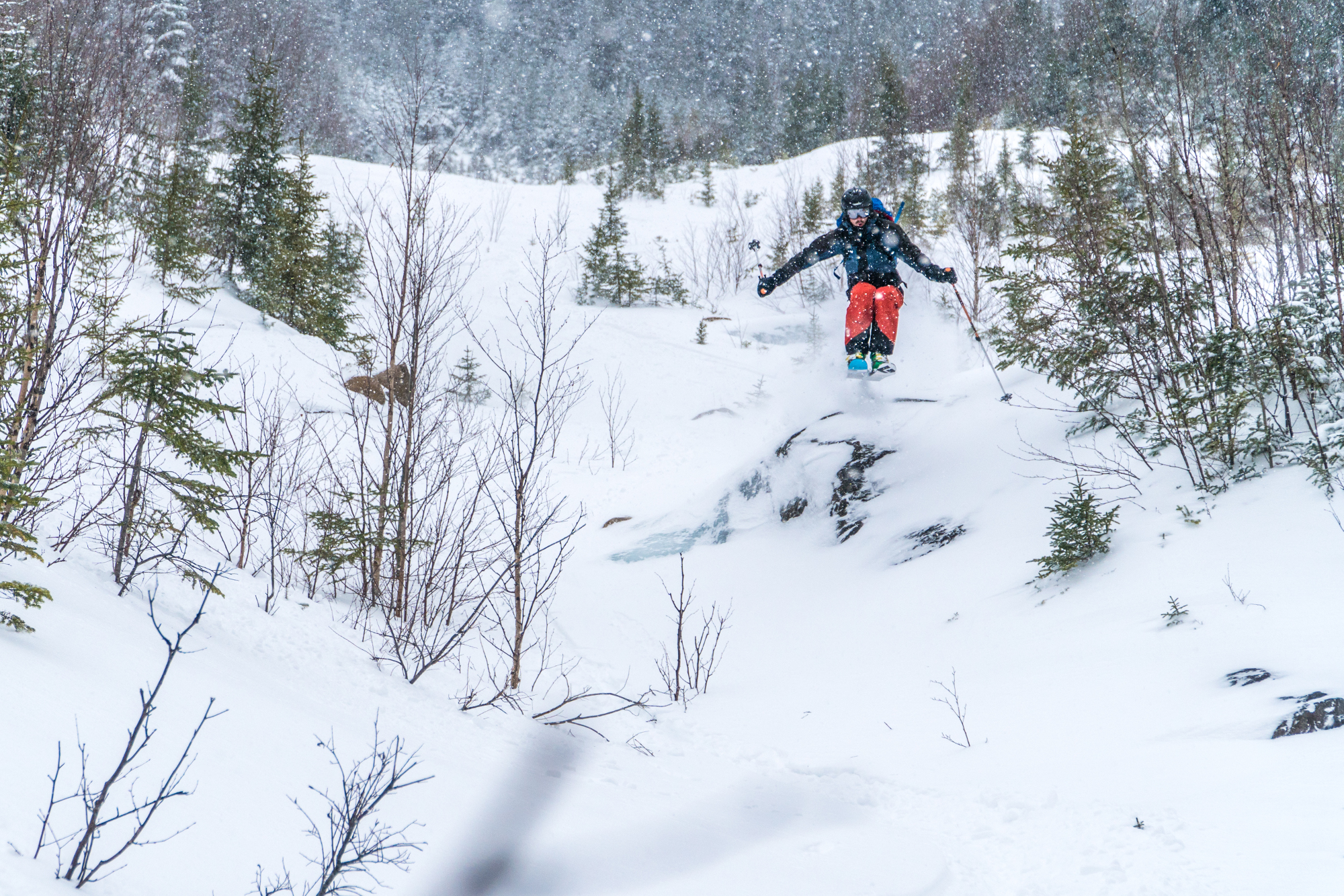 Jérôme Guay prend son envol dans la poudreuse