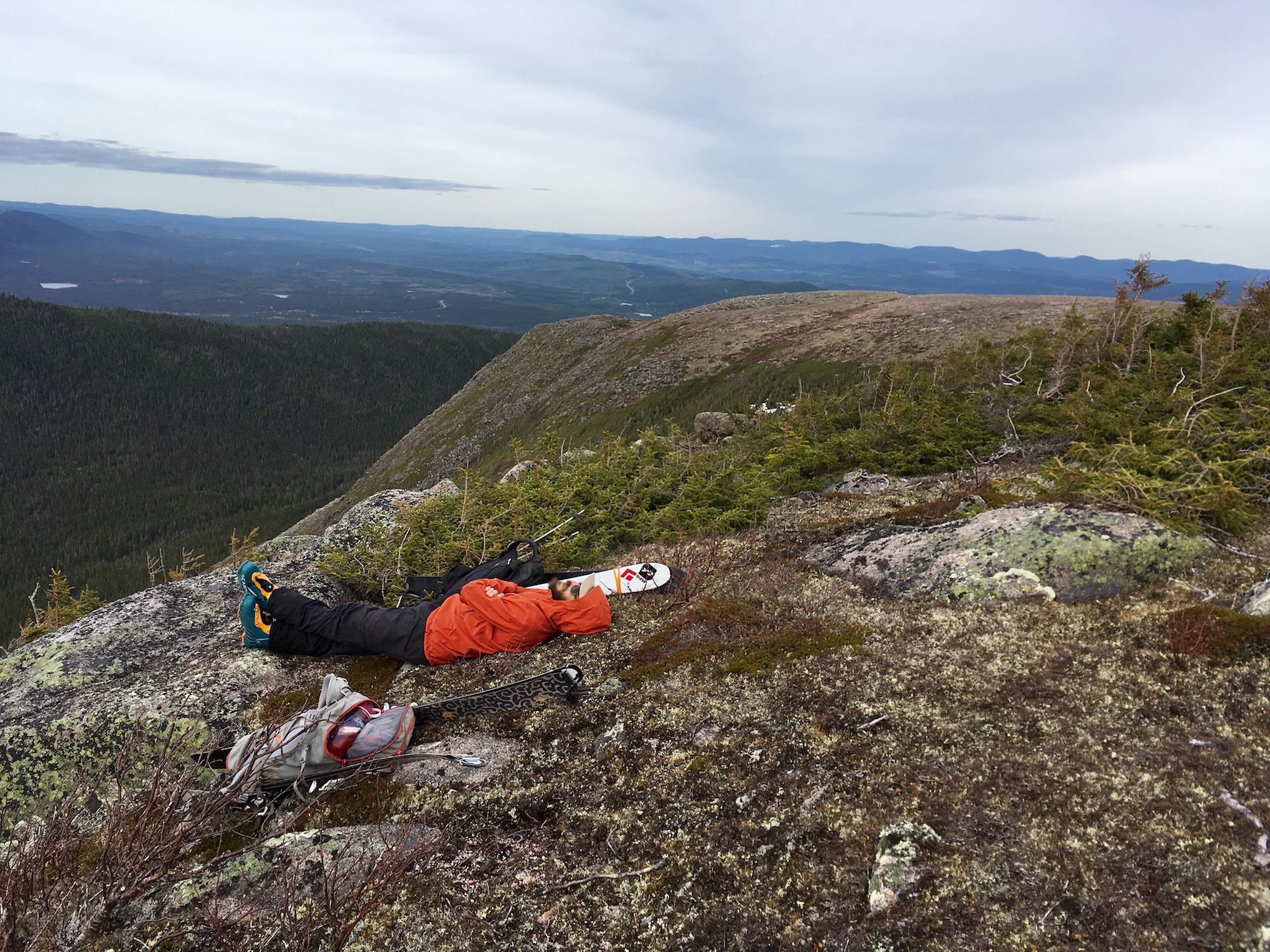 Pause de réflexion après 18km de marche