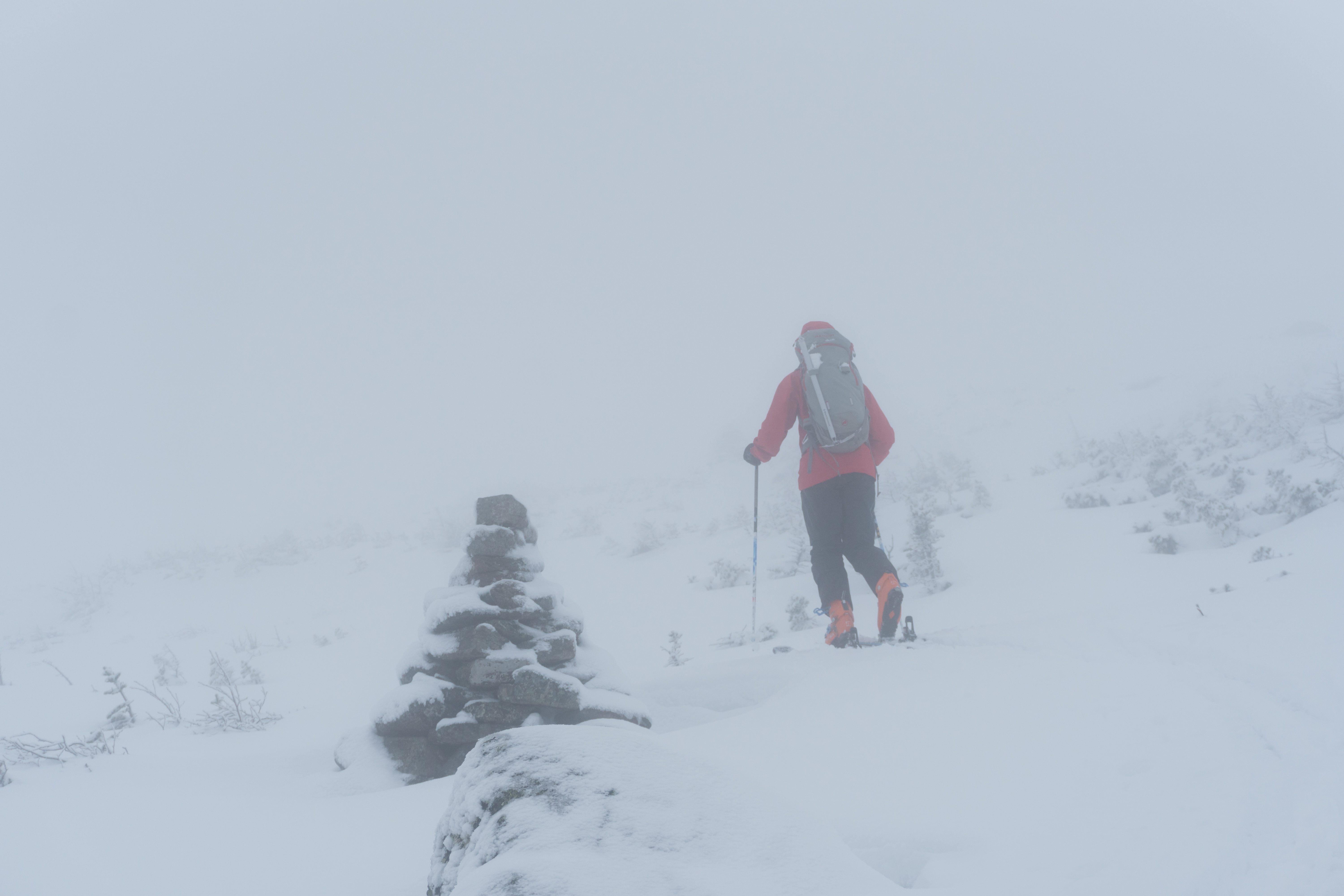 Whiteout en haut du mont Adams