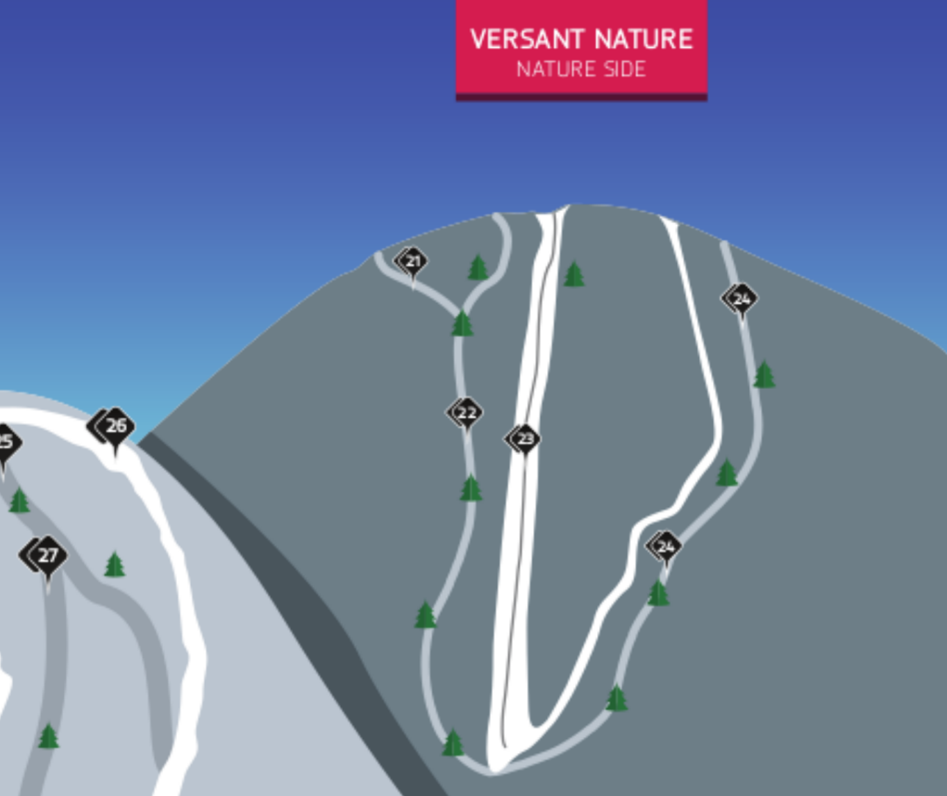 Ski la Réserve extrait de la carte des pistes