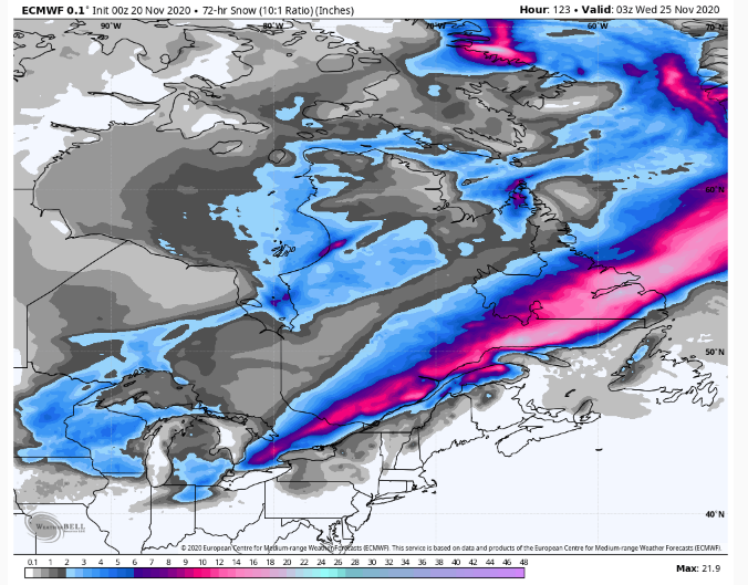 Bulletin météo du 20 novembre: une autre chute de neige!